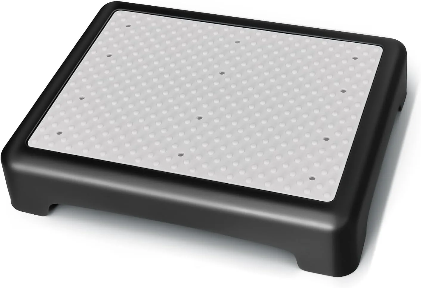3.35'' Step Stool – 600lb Capacity Sturdy Lightweight Non-Slip Step Stools for Seniors, Kids & Adults | Wide Mobility Step Stool for Bedside, Car, Kitchen, Bathroom & Daily Use（Black-Grey）