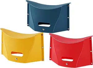 3Pcs Foldable Portable Stool, Multifunctional Portable Basket Folding Portable Chair for Outdoor Camping Fishing