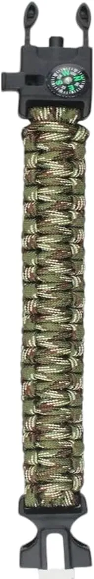 4 in 1 Emergency Survival Bracelet for Men Outdoor Parachute Cord Wristband Whistle Paracord No Flintstones with for You 6 Jewelry
