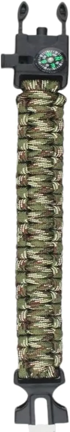 4 in 1 Emergency Survival Bracelet for Men Outdoor Parachute Cord Wristband Whistle Paracord No Flintstones with for You 6 Jewelry