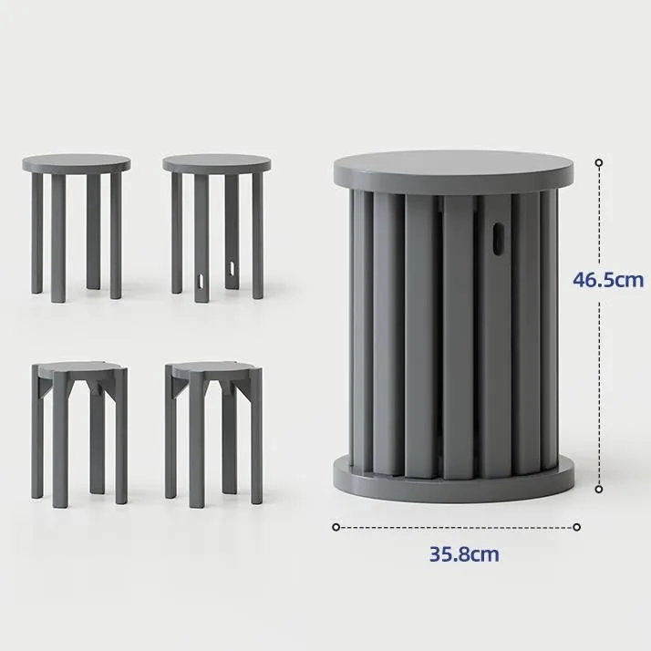 4-in-1 Stackable Stools Side Table