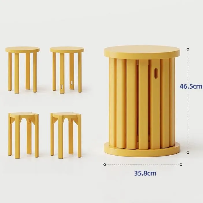 4-in-1 Stackable Stools Side Table
