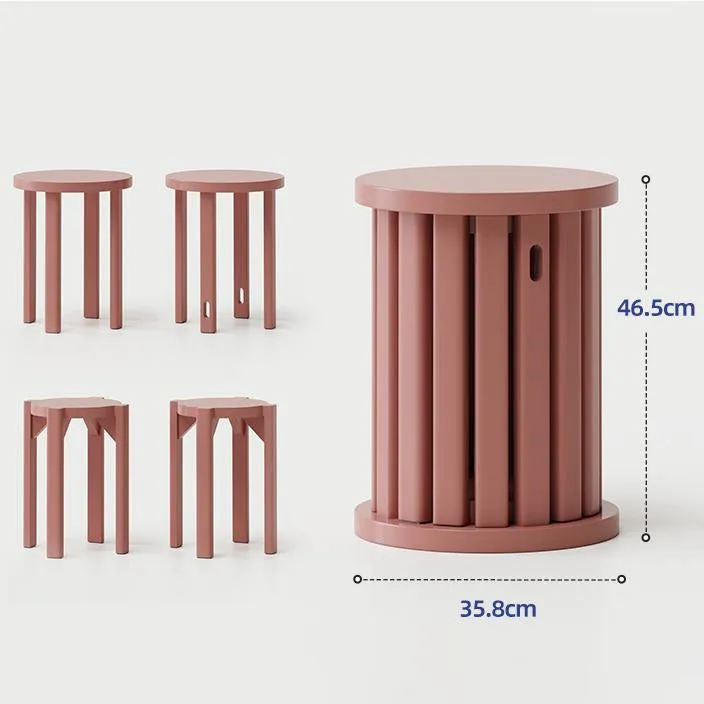 4-in-1 Stackable Stools Side Table