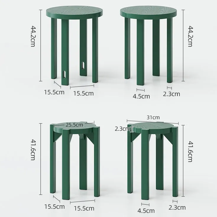 4-in-1 Stackable Stools Side Table