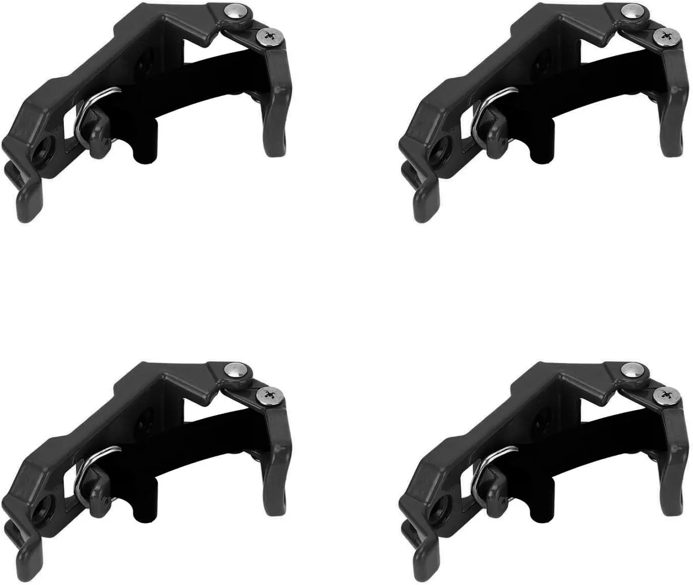 4 Sets Roof Rack Shovel Mount Heavy Duty Multipurpose with Metal Rubber Clamp for Car, Boat Accessories, Zinc Alloy, Canoe Rack (Black)