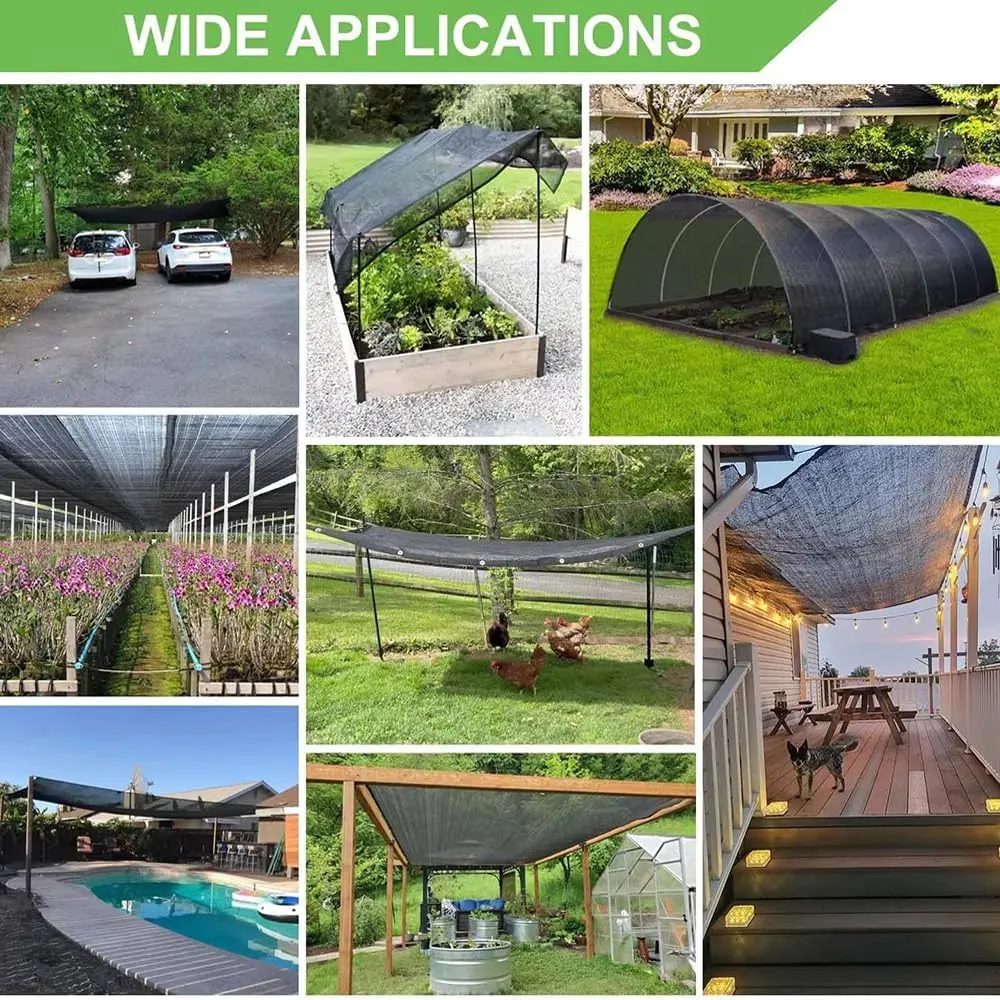 40% Shade Cloth for Garden 6.5X20Ft, Plant Shade Cloth for Greenhouse, Sunblock Mesh Tarp for Garden Plants, Vegetables, Flowers, Cucumbers,Lettuce, Tomatoes, UV Resistant.