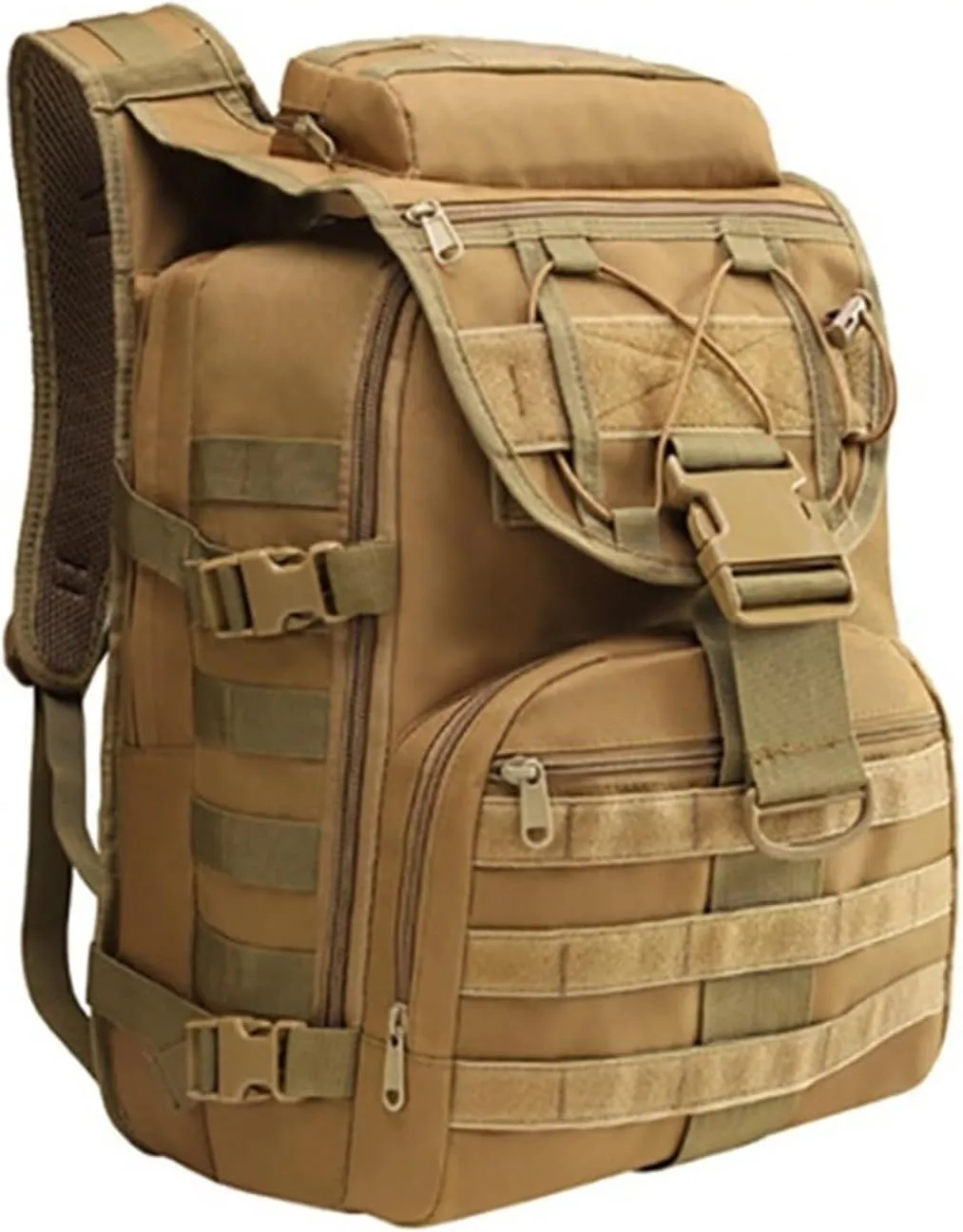 40L Hiking Backpack, Military Tactical Backpack, Army Assault Bag, Lightweight Outdoor Sports & Travel Bag (Khaki)