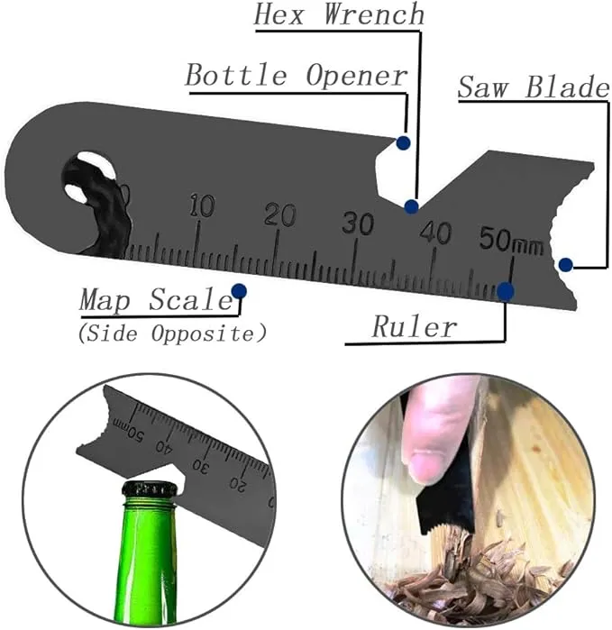 4.25 Inch Flint Fire Starter, Survival Ferro Rods Starter with Easy Grip Handle and Multifunction Striker, Waterproof Flint Fire Can be Struck 15000 Times for Camping, Hiking (Pack of 2)