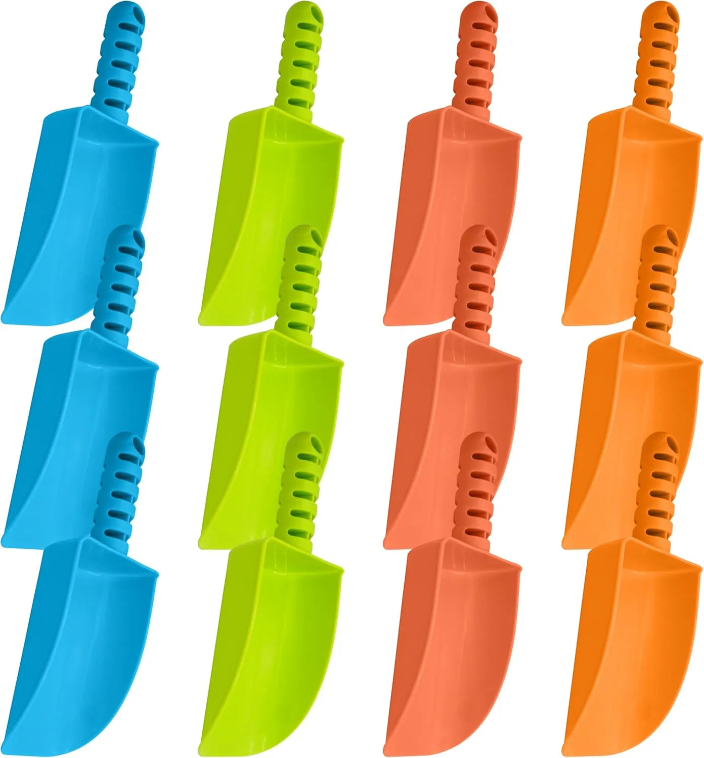 4E's Novelty Sand Shovel for Kids Bulk, Pack of 12 Heavy Duty Plastic Beach Shovels - for Planting, Toddler Digging & Garden Tool, Sandbox Toys, End of Year Student Gifts from Teacher
