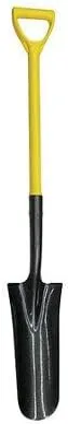 4Lvr6 14 Fits a Westward 4Lvr6 14 Ga Drain Spade Shovel, Steel Blade, 27 In L Yellow Fiberglass