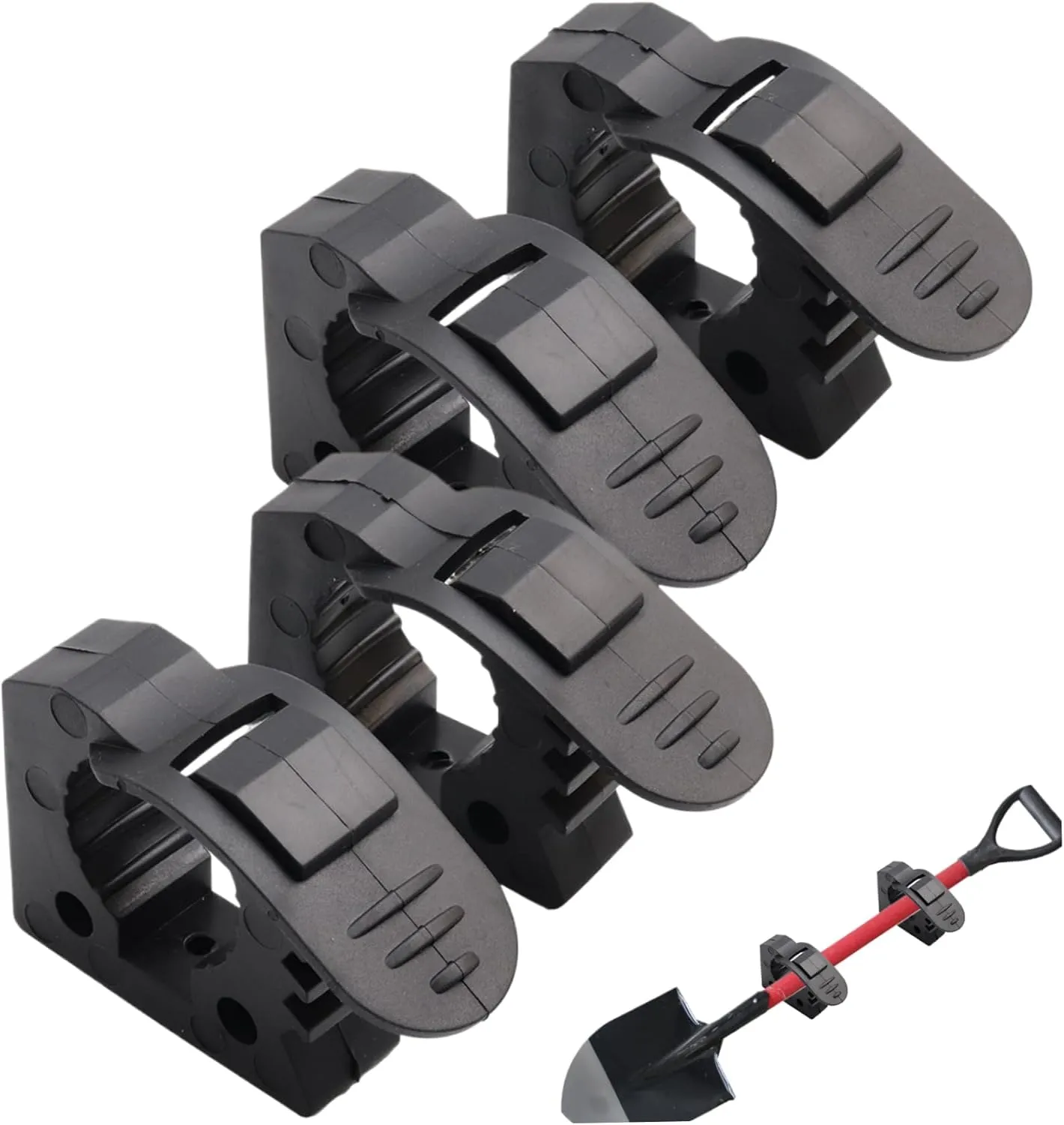 4pcs Bike Seat Clamps, Quick Release Clamp Non-Slip Rubber Clamp for 1.18-1.57in Diameter Tools Strong Load TUV ATV Van Trucks Quick Grip Clamps for Shovel Axe