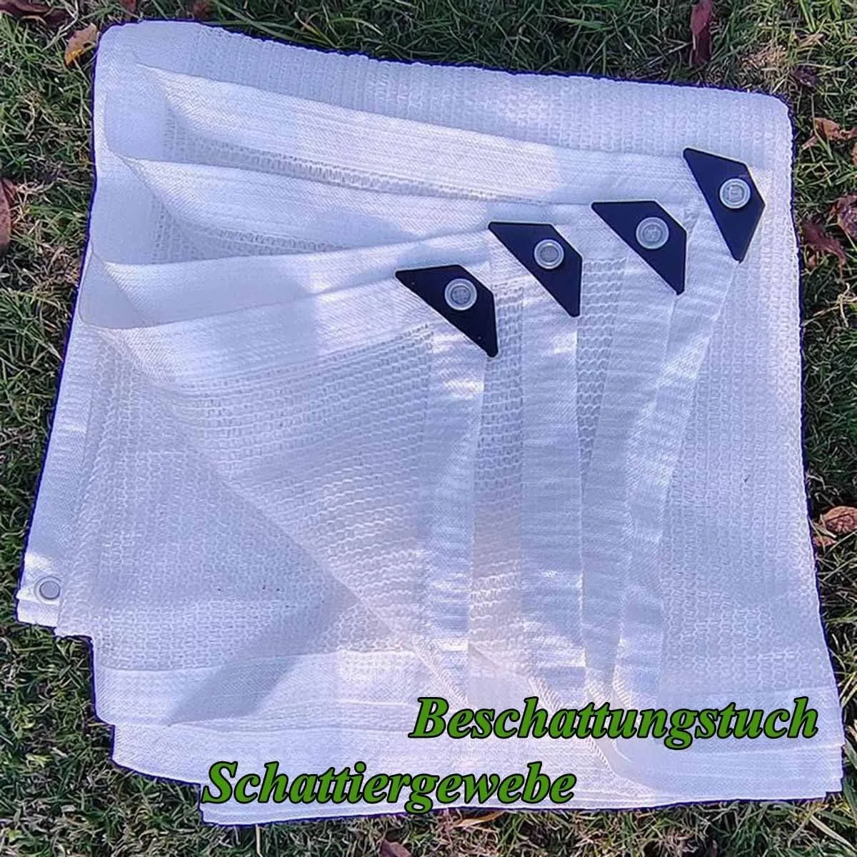 50% Sunblock Shade Cloth With Grommets,white Sun Mesh Shade Tarp HDPE Outdoor UV Resistant Shade Mesh Cover 1x2m 2x2m 2x6m 2x5m 3×5m 4×5m 4×6m 5×5m 5x8m 6x6m 6x8m 8x8m 8x10m Greenhouse Shading Netting