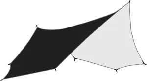 5.1x5.1m Big Tarp Watertight Coating Shade Sun Shelter Camping Awning Tent Sunshade Outdoor Garden Canopy (Color : Black, Size : A)