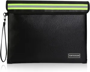 5200°F Fireproof Document Bag with Zipper (14.2"x11"), 8 Layers Fire Insulation, Fire & Water Resistant Storage Organizer Pouch for Cash, Important Papers and Valuables (Large)