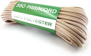 550lb Paracord/Parachute Cord,100feet 4mm 7Core Nylon Rope for Outdoor Hammock,Camping,Hiking Fishing,Survival,Bracelets and Lanyards