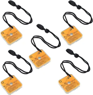 5pcs Emergency Survival Signal Mirror, Outdoor Multifunctional Military Grade Survival Emergency Reflective Signal Star Flash Mirror Tool with Lanyard Whistle for Adventure, Rescue, Floating