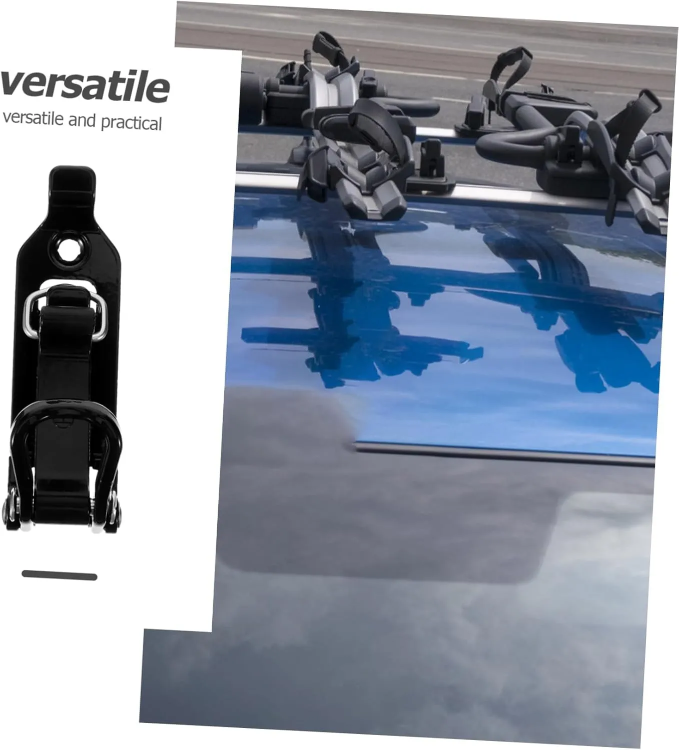 5sets Shovel Rack for Car Rooftop Metal Clamp Mount Rooftop Shovel Mount Car Accessory 2pcs*5
