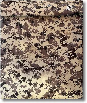 6' X 8' Desert Digital Camouflage Poly Tarp 8 Mil (Finished Size 5'.6 X 7'.6)