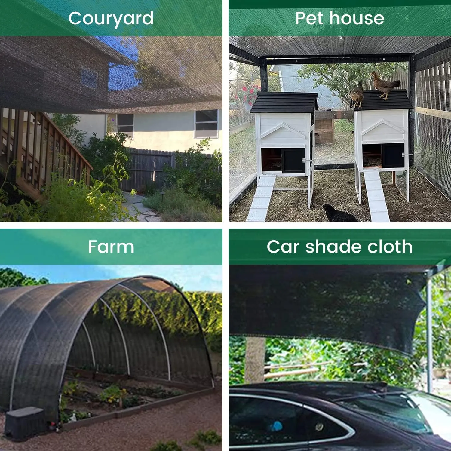 90% 20 X 48 FT Black Shade Cloth, Outdoor Woven Sun Shade with Grommets, Durable Breathable Netting Shading Antifreezing for Patio, Garden, DIY Home, Plants Cover, Greenhouse, Dog Kennel