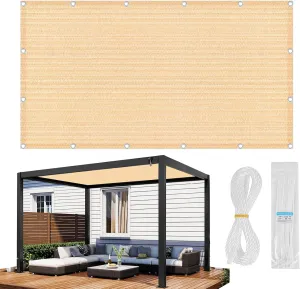 90% Sun Shade Cloth 6'x20' Shade Cover with Grommets UV Block Privacy Screen,Shade Tarp for Patio, Outdoor, Carport,Garden, Backyards