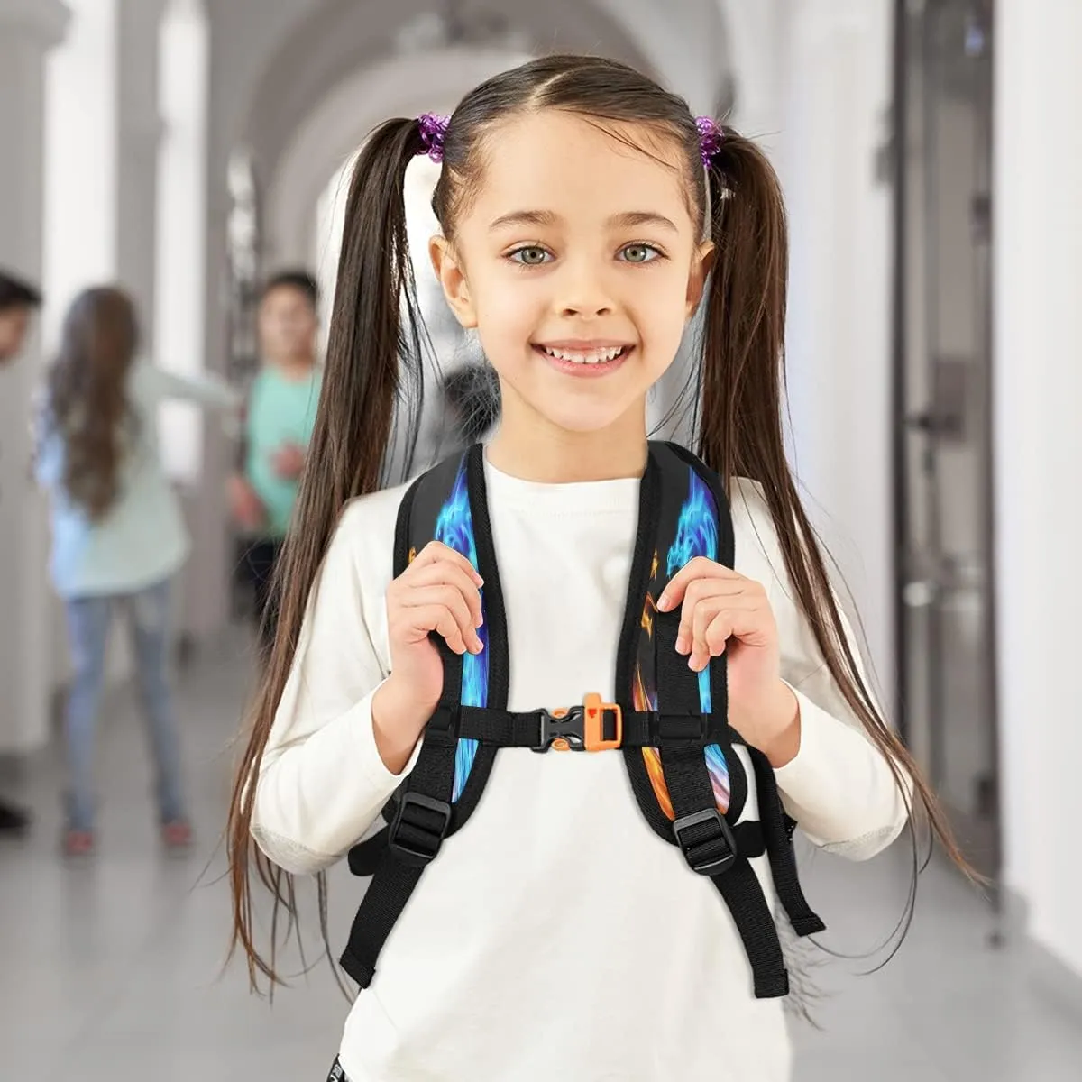 Abstract Cool Dragon Fire Backpack for Toddlers, Kid's Backpack School Bag for Boys Girls Kindergarten Preschool Bag
