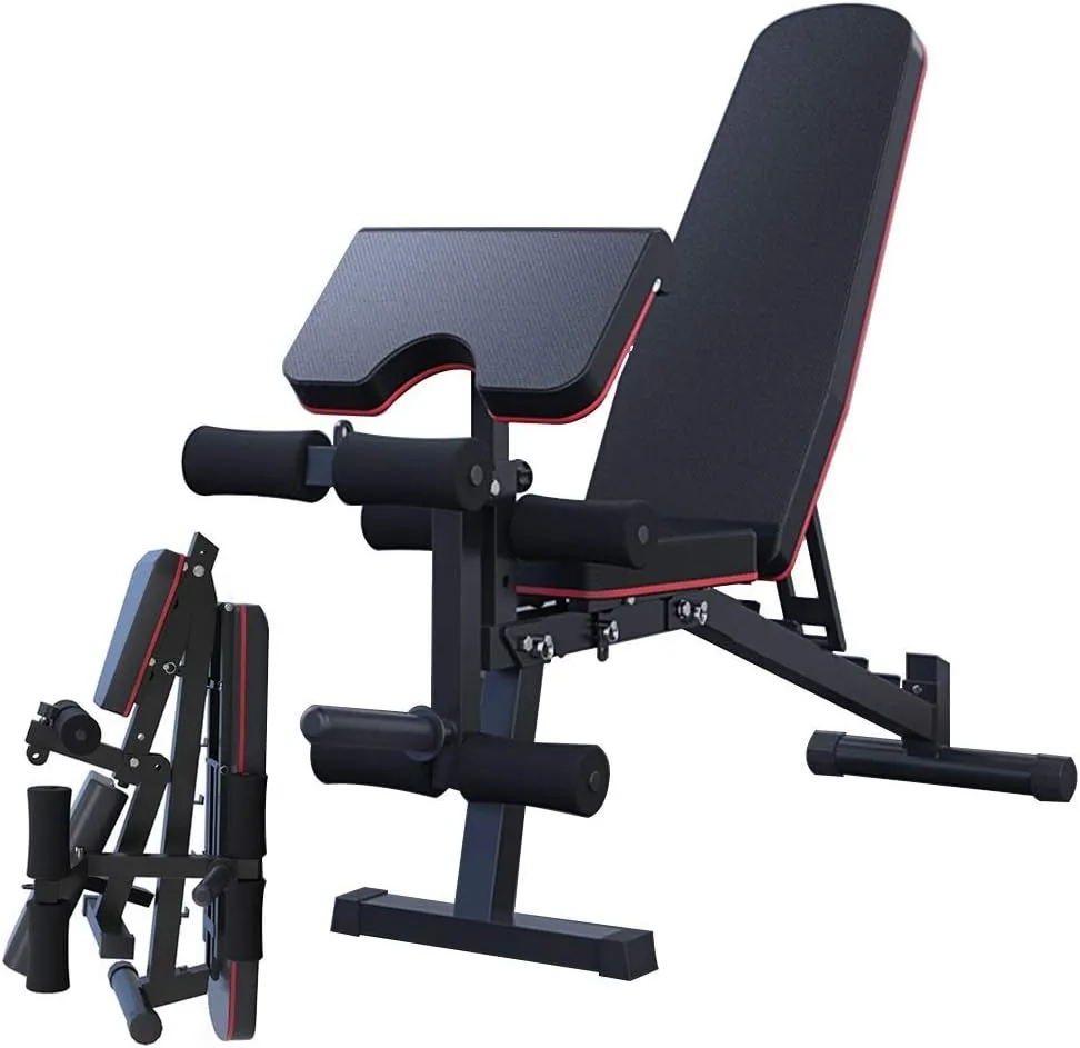 Adjustable Benches Dumbbell Stool Multi-Function Bench Press Stool Folding Fitness Chair Sit-up Board Kick-Out Fitness Equipment
