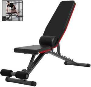 Adjustable Weight Bench Full Body Workout Dumbbell Bench Home Fitness Stool Foldable Abdomen Training Push Plate Multifunctional Dumbbell Stool Bench Press Stool Fitness Equipment