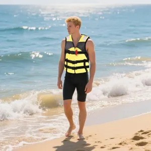 Adult Kayak Vest, High Buoyancy Swim Vest, Women's Men's Adjustable Safety Jacket Swimming, Fishing Outdoor Water Sports, Kayaking, Rafting