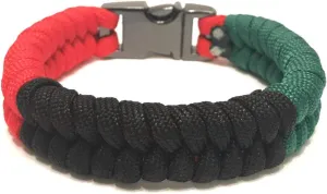 African American Flag Mens & Women Paracord Survival Bracelet Jewelry