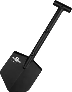 Agency 6 Adventure Mini Shovel (AMS-1) Powered Coated Wrinkle Black Finish - Lightweight Aluminum Hand-Welded Mini Shovel for Off-Road use - Made in USA