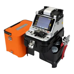 AI-20 Fusion Splicer Fiber Optic with One Step Electric Fiber Cleaver Fusion Splicing Machine Kit AI-20 Upgraded from AI-10A with 6s Splicing 15s Heating OPM VFL 7800mAh Battery