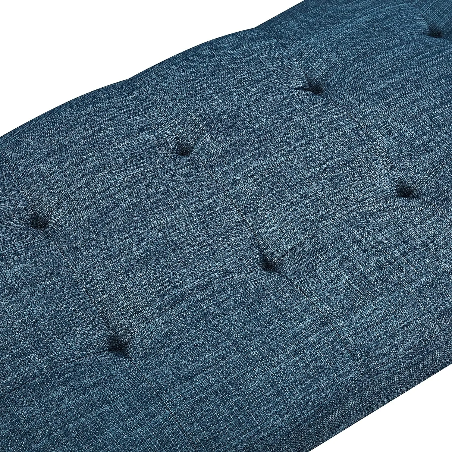 Amazon Basics Modern Haraden Upholstered Button-Tufted Bench, Blue, 16 x 44 x 17 in (Previously Rivet brand)