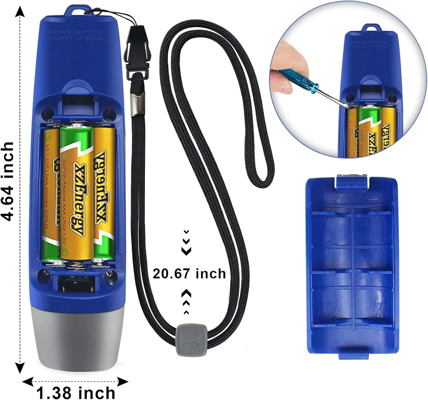 ANIZR Electronic Whistles with Lanyard,Adjustable 3 Tone & 3 High Volume Hand Emergency Whistle Basketball Referee Whistle for Coach,Teacher,Police,Outdoor Camping Boating Hiking(with Battery)