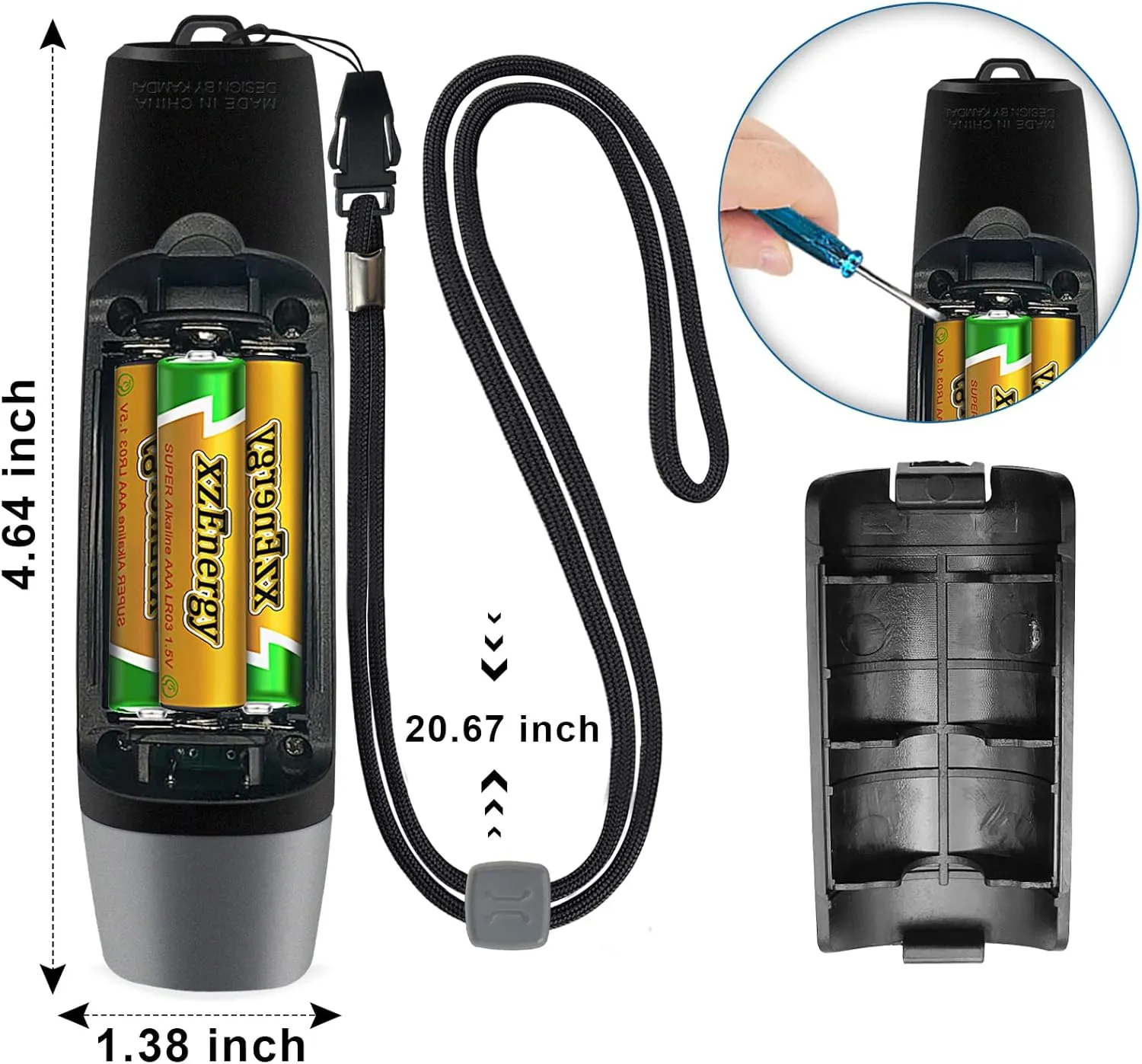 ANIZR Electronic Whistles with Lanyard,Adjustable 3 Tone & 3 High Volume Hand Emergency Whistle Basketball Referee Whistle for Coach,Teacher,Police,Outdoor Camping Boating Hiking(with Battery)