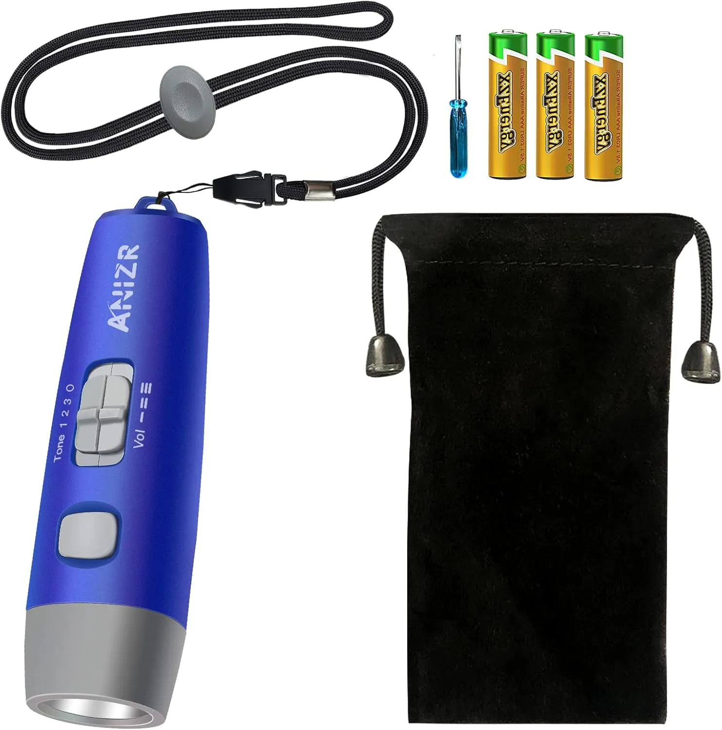 ANIZR Electronic Whistles with Lanyard,Adjustable 3 Tone & 3 High Volume Hand Emergency Whistle Basketball Referee Whistle for Coach,Teacher,Police,Outdoor Camping Boating Hiking(with Battery)
