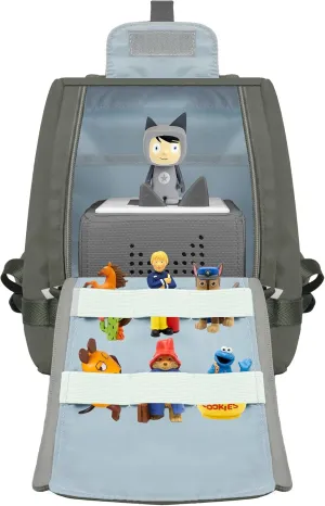 Annmore Carrying Case for Tonies Figures, Storage Bag for Toniebox Starter Set, Holder Compatible with Yoto Player and Cards, Organizer for Storypod Toke Crafties, Gray