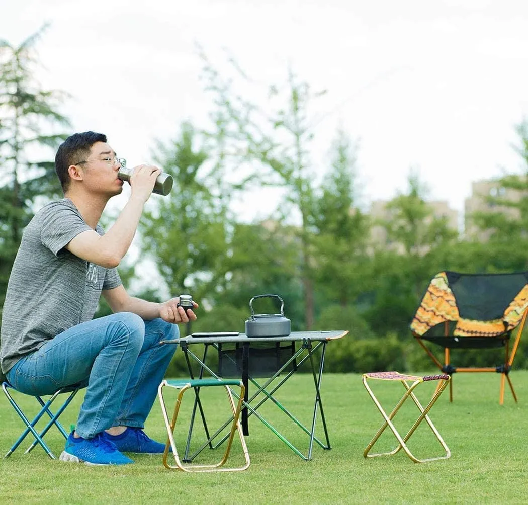 AOUTACC Ultralight Portable Folding Camping Stool for Outdoor Fishing Hiking Backpacking Travelling(XL:13"x14"x15";Large:11.8"x11"x11.4"; Medium:8.3"x9.5"x 11")