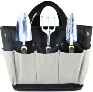 Army Green Multi-Pocket Oxford Cloth Large Capacity Gardening Portable Garden Tool kit Garden Buggy Bag, 34 X 17 X 30 Cm Gray