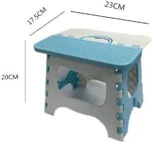 ASEANAO Thickened Plastic Folding Stool Portable Mini Outdoor Adult Child Stool Bench Fishing Portable mazar (White Khaki)