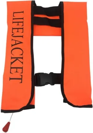 Automatic Inflatable Life Jacket 150N with Whistle, Adjustable Buckle, TPU Air Hose for Pasteboard Fishing, Surfing
