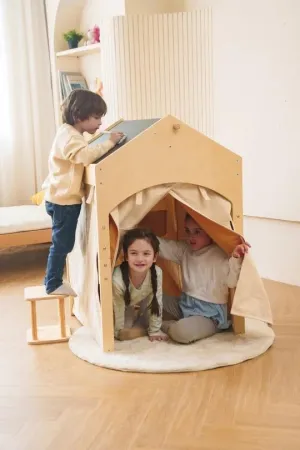 Avenlur Ash 3-in-1 Adjustable Learning Kids Tent with Desk and Stool - Indoor Play Tent with Integrated Chalkboard and Desk