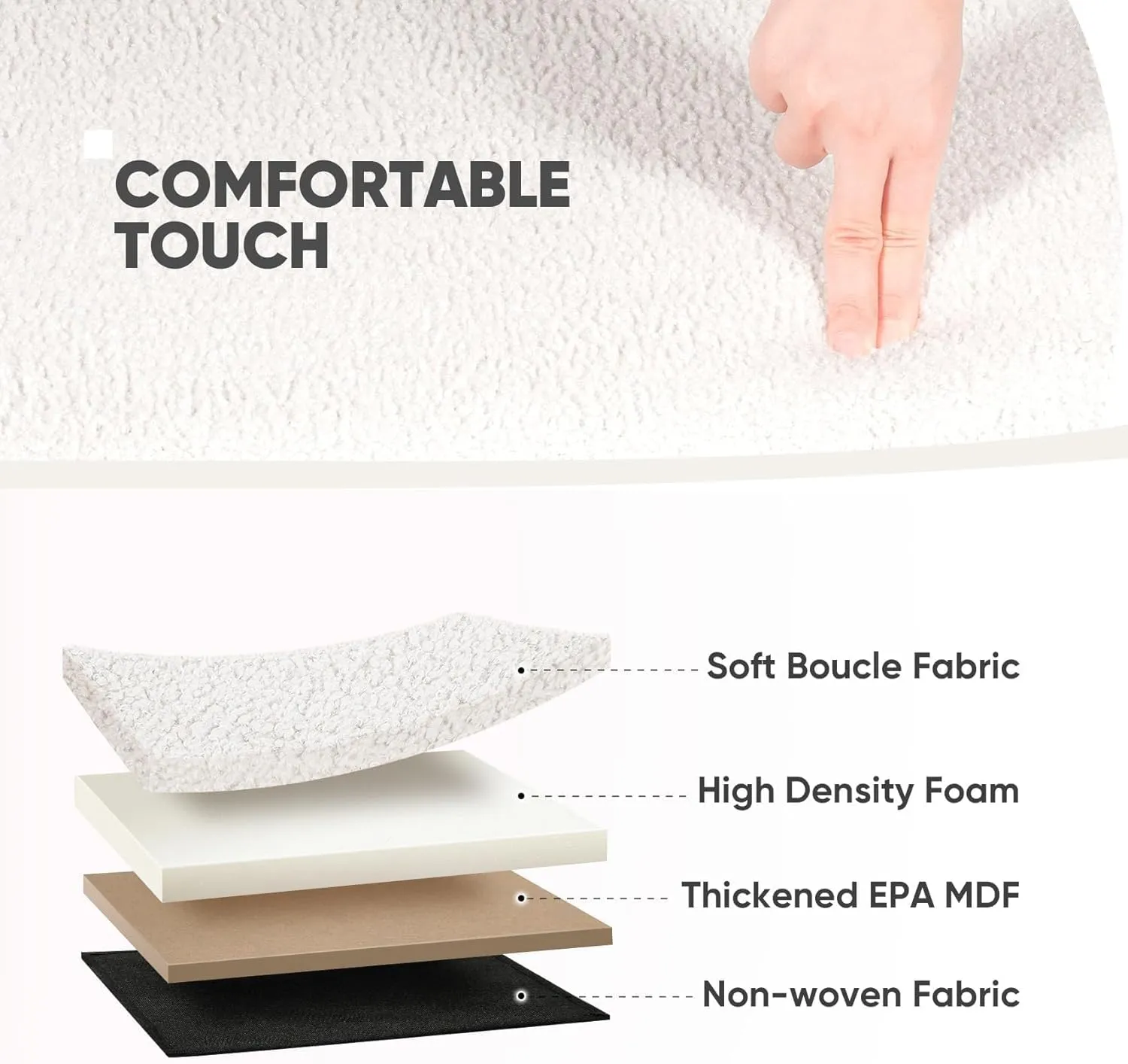 B FSOBEIIALEO Ottoman with Storage for Living Room, Sherpa Folding Storage Ottoman Foot Rest, 30 Inches Collapsible Bedroom Bench Cream White
