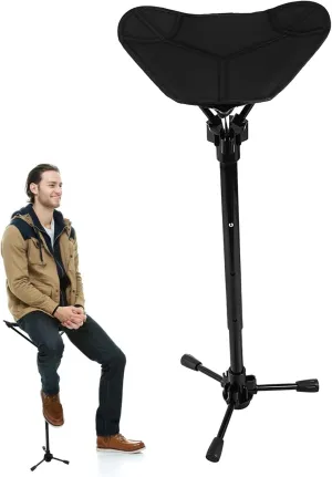 balacoo Fishing Stool Compact Portable Camping Stool Height Adjustment Aluminum Alloy Build Perfect for Outdoor Activities