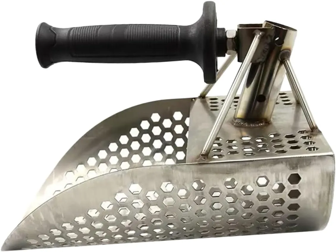 Beach Treasure Hunting Metal Detecting Tool Stainless Steel Scoop and Sifter Shovel