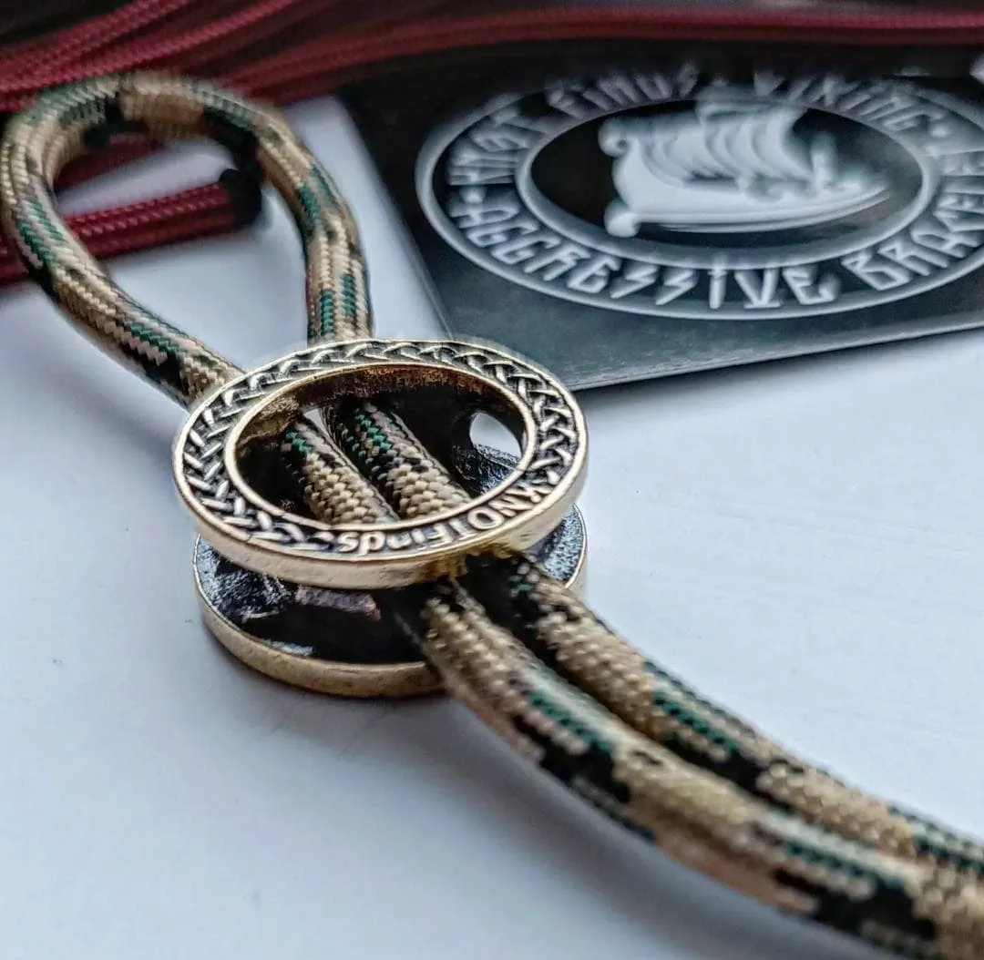 Bead SVAROG SQUARE. Brass bead for Bracelet. Paracord beads. Manual casting. Viking Jewelry Men's Accessory.