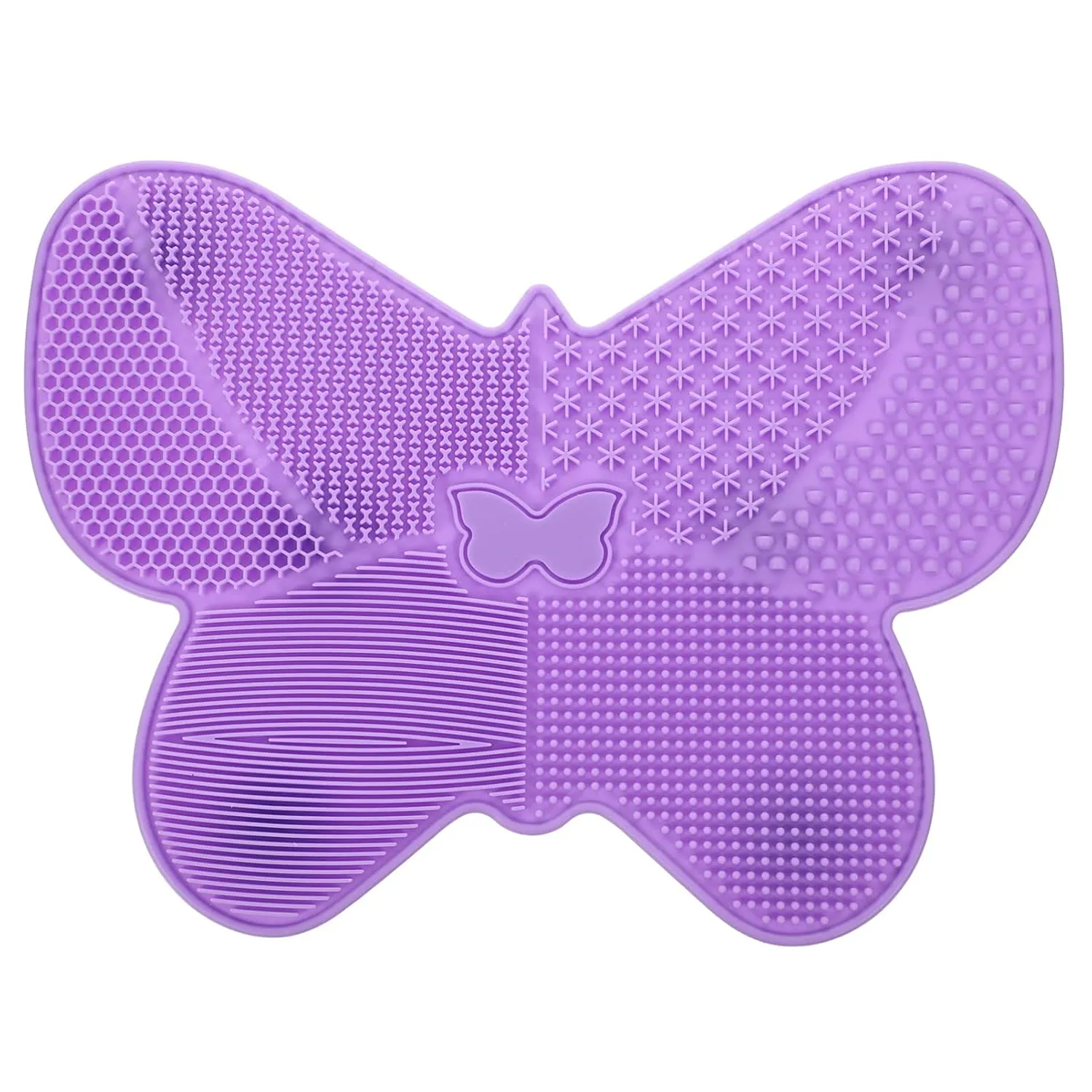 Beaupretty Silicon Makeup Brush Cleaning Pad Cosmetic Brush Cleaner Mat Portable Washing Tool Scrubber Pad Lip Brush Cleaner Butterfly Shaped Beauty Brush Mat