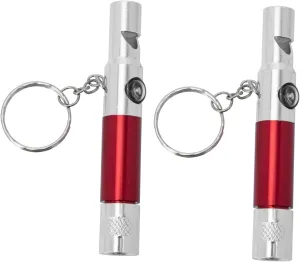 BESPORTBLE 2pcs Whistle Hiking Compass Whistle Hiking Flashlight Whistle Camping Small Tools Key Chain Multifunction Gadgets Travel Red Whistle