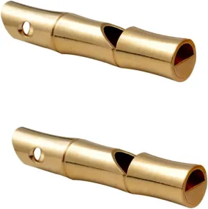BESPORTBLE 5sets 2pcs Brass Whistles for Emergency Outdoor Use Joint Shape Durable Camping Security Whistles for Referees Teachers and Outdoor Activities 2pcs*5