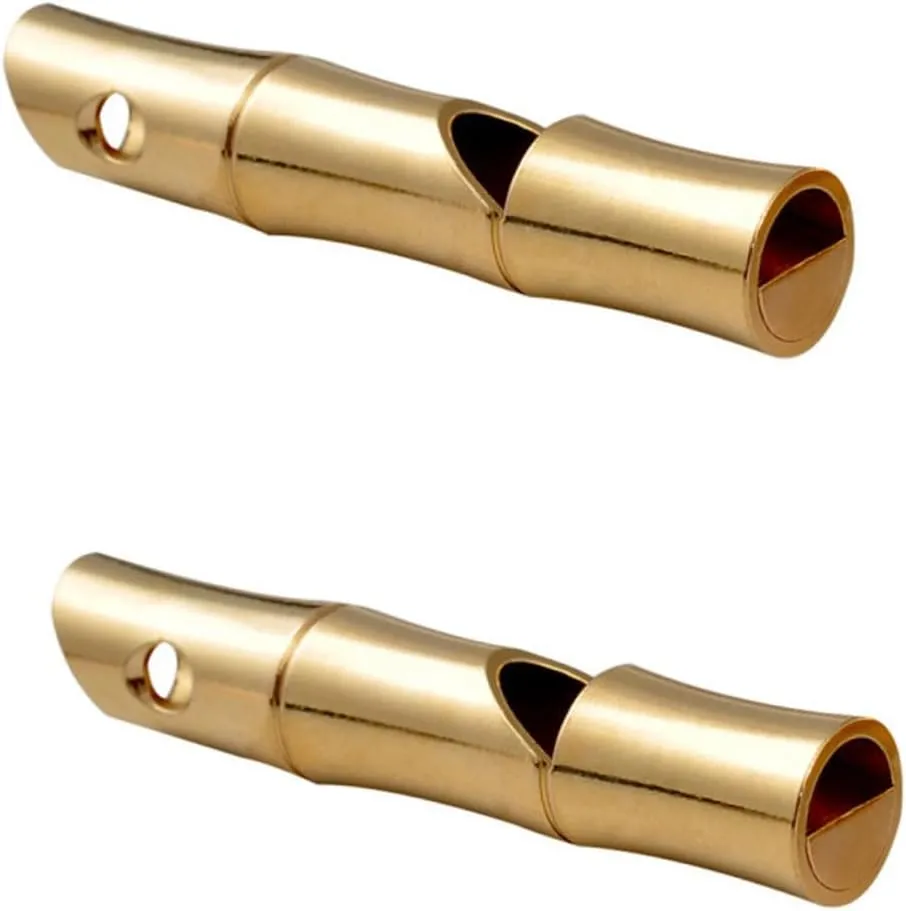 BESPORTBLE 5sets 2pcs Brass Whistles for Emergency Outdoor Use Joint Shape Durable Camping Security Whistles for Referees Teachers and Outdoor Activities 2pcs*5