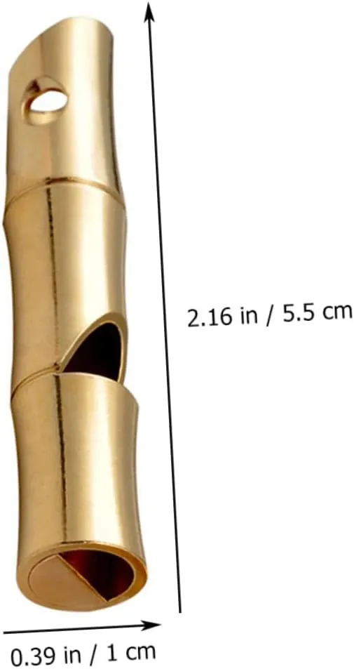 BESPORTBLE 5sets 2pcs Brass Whistles for Emergency Outdoor Use Joint Shape Durable Camping Security Whistles for Referees Teachers and Outdoor Activities 2pcs*5